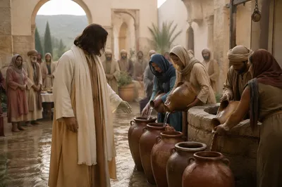 Jesus Turns Water to Wine at Cana