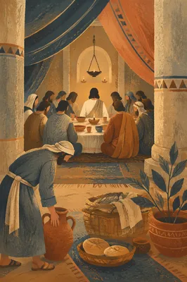 Reverent Last Supper Table Scene
