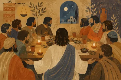 Jesus and Disciples at Last Supper