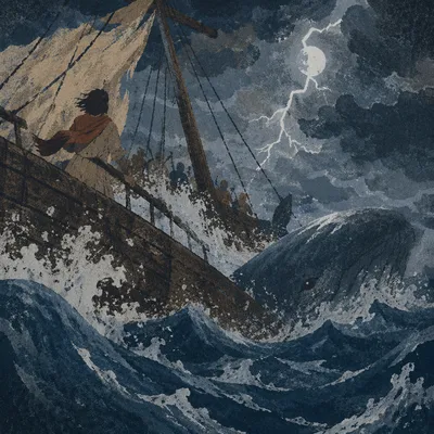 Jonah and the Whale in Storm