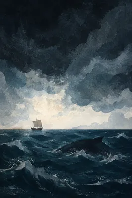 Jonah Storm at Sea with Whale