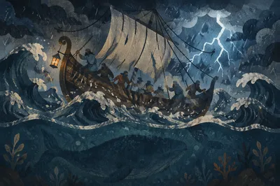 Jonah Storm at Sea With Whale