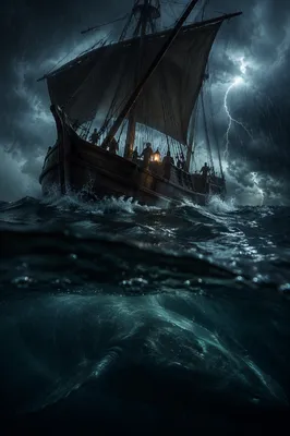 Jonah Storm at Sea with Whale