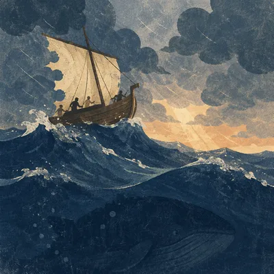Jonah’s Stormy Sea and Great Fish