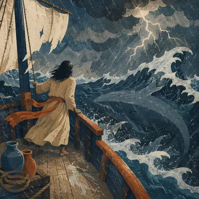 Jonah Facing the Stormy Sea