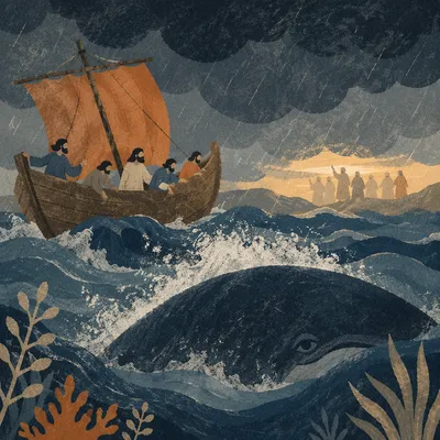 Jonah’s Stormy Sea and Great Whale
