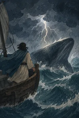 Jonah and the Whale in Storm