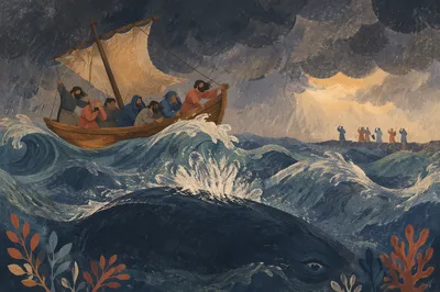 Jonah’s Whale in the Stormy Sea