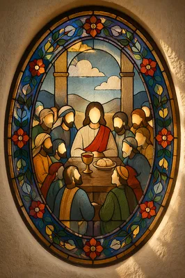 Last Supper Stained Glass Window