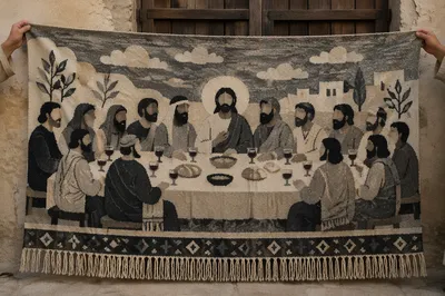 Woven Last Supper Tapestry with Disciples