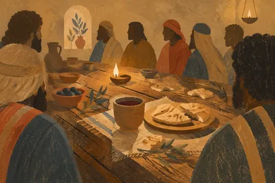 Last Supper Table by Candlelight