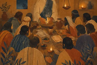Last Supper Bread and Wine Table