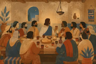 Last Supper Fellowship with Bread and Wine