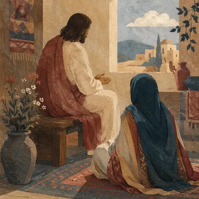 Mary Listening at the Feet of Jesus