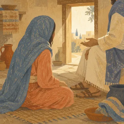 Mary Listening at the Feet of Jesus