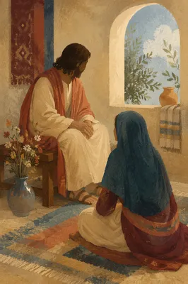 Mary Listening at the Feet of Jesus