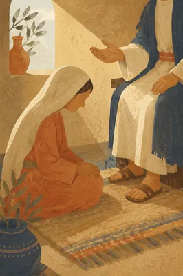 Mary Listening at the Feet of Jesus