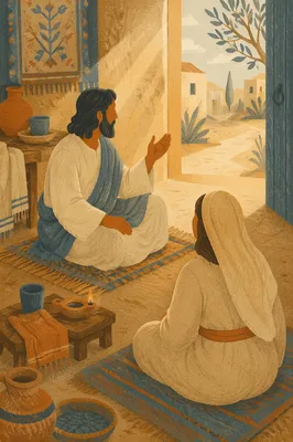 Mary Listening at the Feet of Jesus