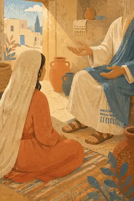 Mary Listening at the Feet of Jesus