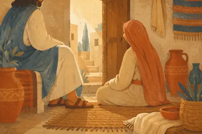 Mary Listening at the Feet of Jesus