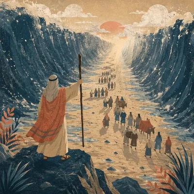 Moses Parting the Red Sea Crossing