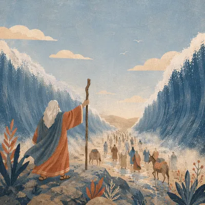 Moses Parting the Red Sea Crossing