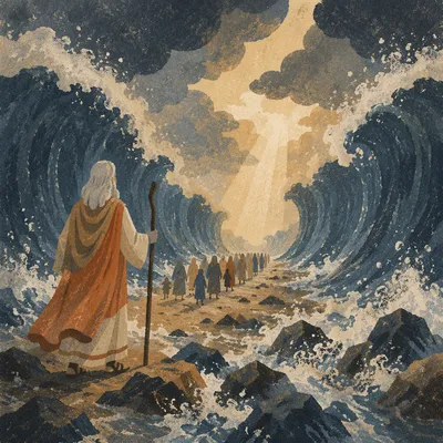 Moses Parting the Red Sea Crossing