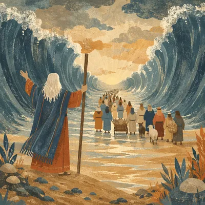 Moses Leads Israel Through the Red Sea