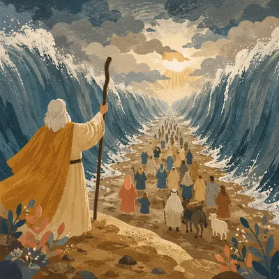 Moses Parting the Red Sea Crossing