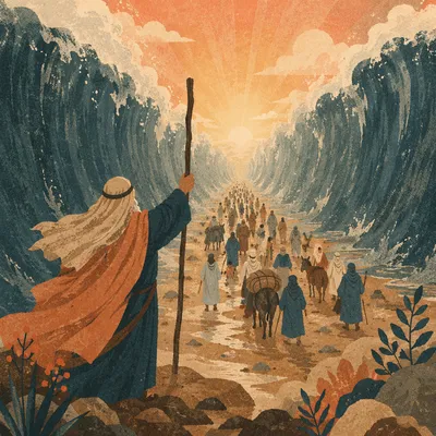 Moses Leads Israel Through the Red Sea