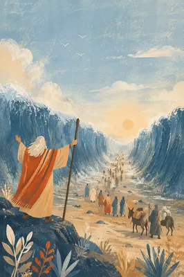 Moses Leading Israel Through the Red Sea