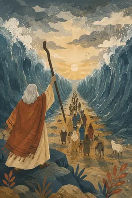Moses Parting the Red Sea Crossing