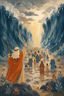 Moses Leading Israel Through the Red Sea