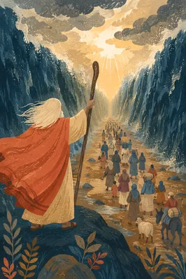 Moses Leading Israel Through the Red Sea