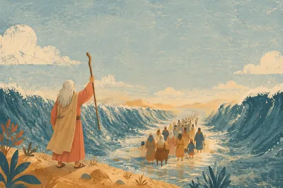 Moses Parting the Red Sea Crossing