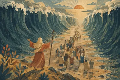 Moses Parting the Red Sea Crossing