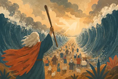 Moses Parting the Red Sea Crossing