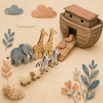 Noah’s Ark Animals Boarding Two by Two