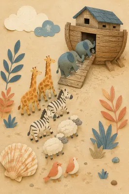 Noah’s Ark Animals Boarding Two by Two