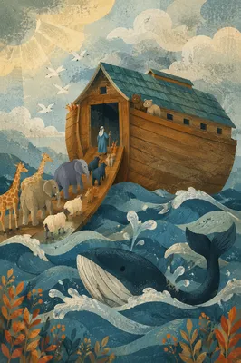 Noah's Ark Animals Boarding Two by Two