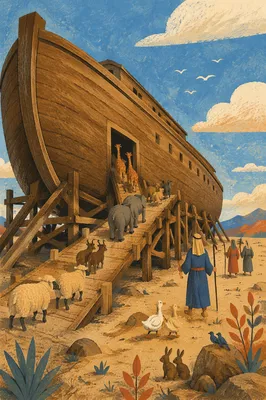Noah's Ark Animals Boarding Two by Two