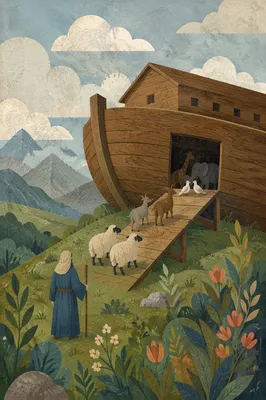Noah’s Ark Animals Boarding Two by Two