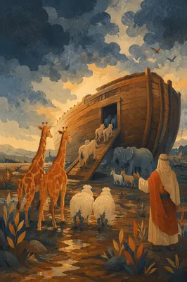 Noah’s Ark Animals Boarding Two by Two