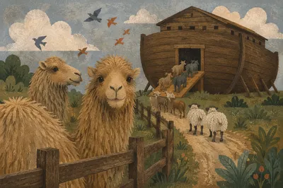 Noah's Ark Animal Procession in Forest