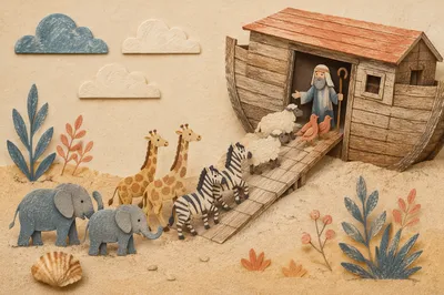 Noah’s Ark Animals Boarding Two by Two