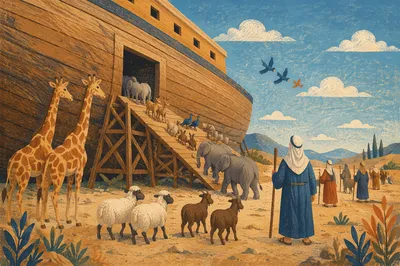 Noah's Ark Animals Boarding Two by Two