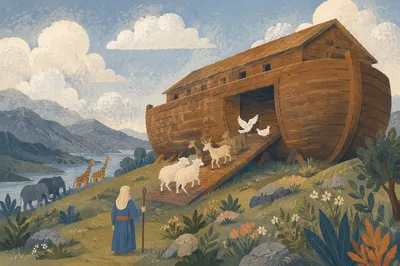 Noah’s Ark Animals Boarding Two by Two