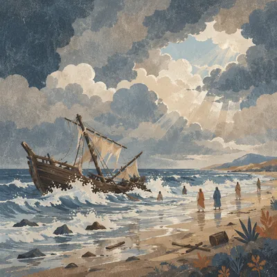 Paul Shipwreck on Malta Storm Shore