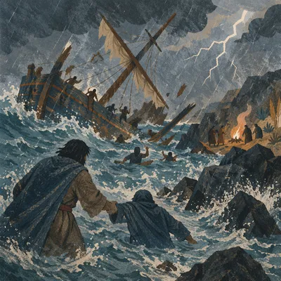 Paul Shipwreck at Malta Storm Scene