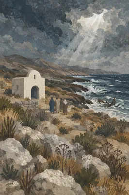 Paul Shipwreck on Malta Stormy Coast